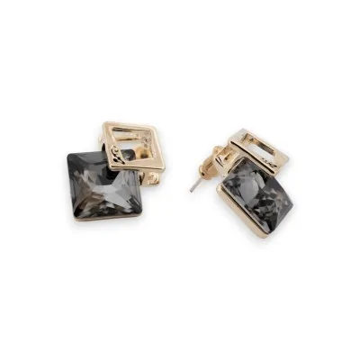 Kleine 3D-Quadrat-Ohrringe Modeschmuck