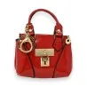 Chaveiro porta-moedas vermelho envernizado