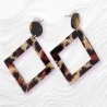 Brincos de Losango de Leopardo | Acessório de Moda Elegante e Tendência