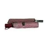 Automatischer Taschenschirm mit Bordeaux-Karomuster | Eleganter Regenschutz