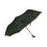 Parapluie Pliant Semi-Automatique Noir à Pois - Design Élégant et Compact