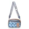 Crossbody Satchel Bag Sweet & Candy | Pastel Blue Tropical Pattern