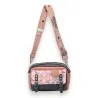 Sac bandoulière Sweet & Candy rose et noir | Style cartable tropical chic