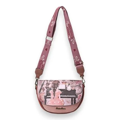 Borsa a tracolla rotonda Sweet & Candy bambina al pianoforte