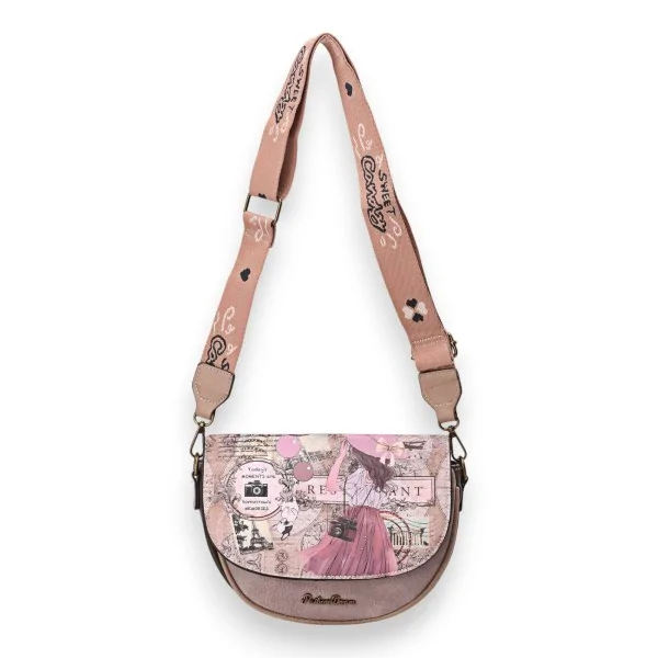 Sac bandoulière arrondi Sweet & Candy voyage à Paris