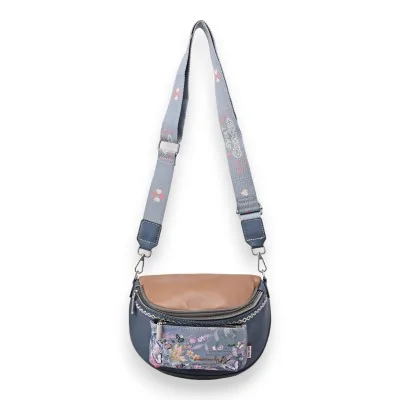 Schmetterlinge Gürteltasche Sweet & Candy blau und camel mit Schulterriemen
