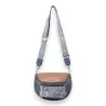 Bolsa de cintura tiracolo borboletas Sweet & Candy azul e camel