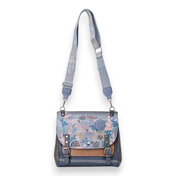 Square shoulder bag schoolbag Sweet & Candy blue