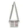 Schultertasche aus Stoff von David Jones in Grau
