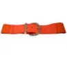 Cintura Elastica Arancione con Fibbia Dorata - Accessorio Moda Donna Trendy