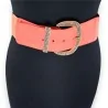 Cintura Elastica Arancione con Fibbia Dorata - Accessorio Moda Donna Trendy