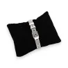 Pulsera Rígida Plateada con 3 Corazones de Acero - Joya Elegante para Mujer