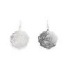 Boucles d'Oreilles Roses Argentées Effet Miroir | Bijoux Élégants Mode Tendance