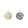 Pendientes Rosas dorados Encaje Metal Espejo