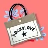 Rock & Love Tote Bag | Trendy Chic Rock Canvas Bag | Fashion Trend
