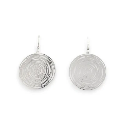 Orecchini a spirale argentati