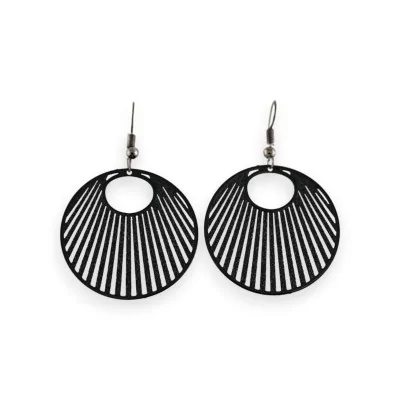 Orecchini in metallo nero dal design raggiante