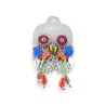 Boucles d'oreilles clips Ikita Floralia - Bijoux fantaisie multicolores élégants