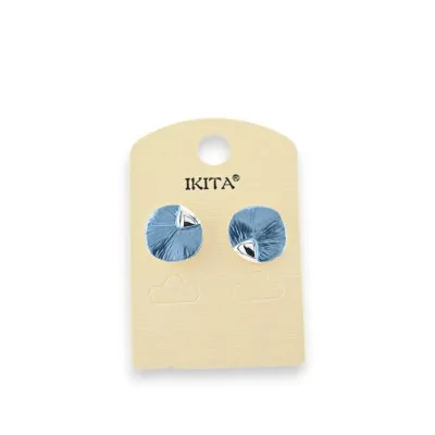 Blue metal earrings from Ikita