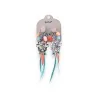 Multicolored metal clip-on earrings by Ikita