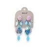 Pendientes de clip multicolores de metal de Ikita