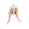 Pendientes de clip multicolores de metal con plumas Ikita