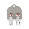 Boucles d'oreilles Robot Love Ikita | Design Original Noir et Blanc
