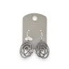 Orecchini in metallo grigio design marca Ikita