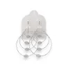 Boucles d'Oreilles Cercles Argentés Ikita - Design Original et Élégant