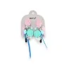 Boucles d'oreilles bohèmes Ikita turquoise et rose | Mode Tendance