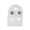 Silver-tone antique metal flower earrings by Ikita