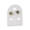 Ohrringe aus antik-goldfarbenem Metall mit Blumendesign von Ikita