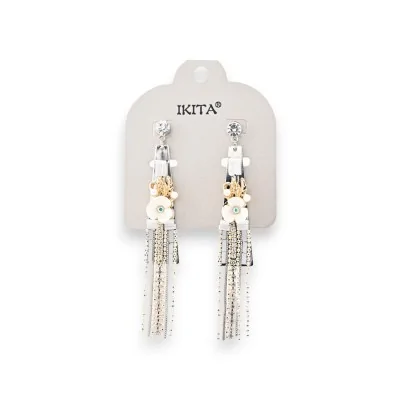 Hängeohrringe in Silber- und Goldmetall im Boho-Chic-Stil von der Marke Ikita