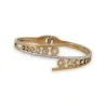 Goldener geometrischer Armreif mit Strass