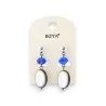 Orecchini Ikita con perle blu argentate