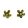 Orecchini fiore kaki vintage