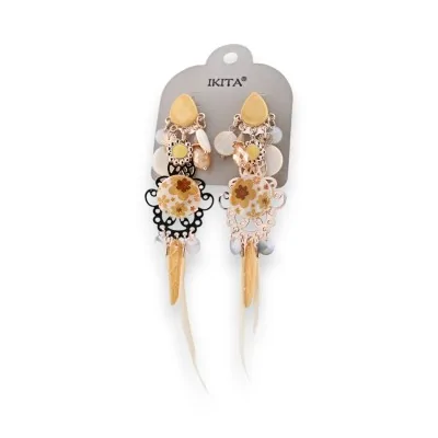 Pendientes bohemios chic dorados Ikita