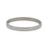 Bracelet Jonc Argenté avec Strass | Bijou Élégant pour Femme | Mode Tendance