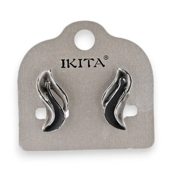 Ikita silver spiral earrings