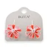 Orange flower earrings by Ikita
