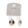 Boucles d'oreilles fleur Ikita beige et noir - Bijoux élégants femme