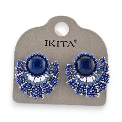 Brincos Ikita Leque Azul