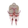 Boucles d'oreilles orientales Ikita - Demi-créoles bohèmes rouges et dorées