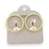Boucles d'oreilles Ikita Circle Spring | Créoles fantaisie vert d'eau élégantes