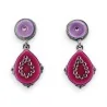 Two-tone drop earrings