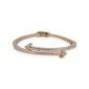 Bracelete fino duplo com setas cravejadas