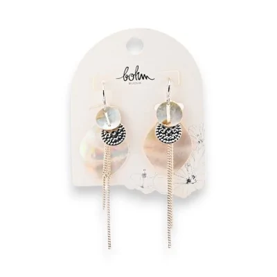 Orecchini boho in madreperla e argento di Bohm