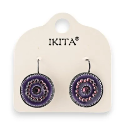 Orecchini Ikita viola con strass