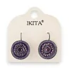 Brincos Ikita violetas com strass
