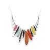 Collana Belle Miss multicolore argentata - Gioiello di bigiotteria alla moda ed elegante